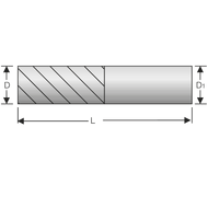 Solid carbide deburring tools 90° sim. to DIN6527 3mm Z=3 HA TiAlN